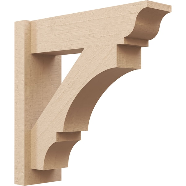 Ekena Millwork 6-in W x 20-in D x 20-in H Balboa Trad Rough Cedar Woodgrain TimberThane Outlooker, Primed Tan OUTUR060X20X20BOA04RCPR - main
